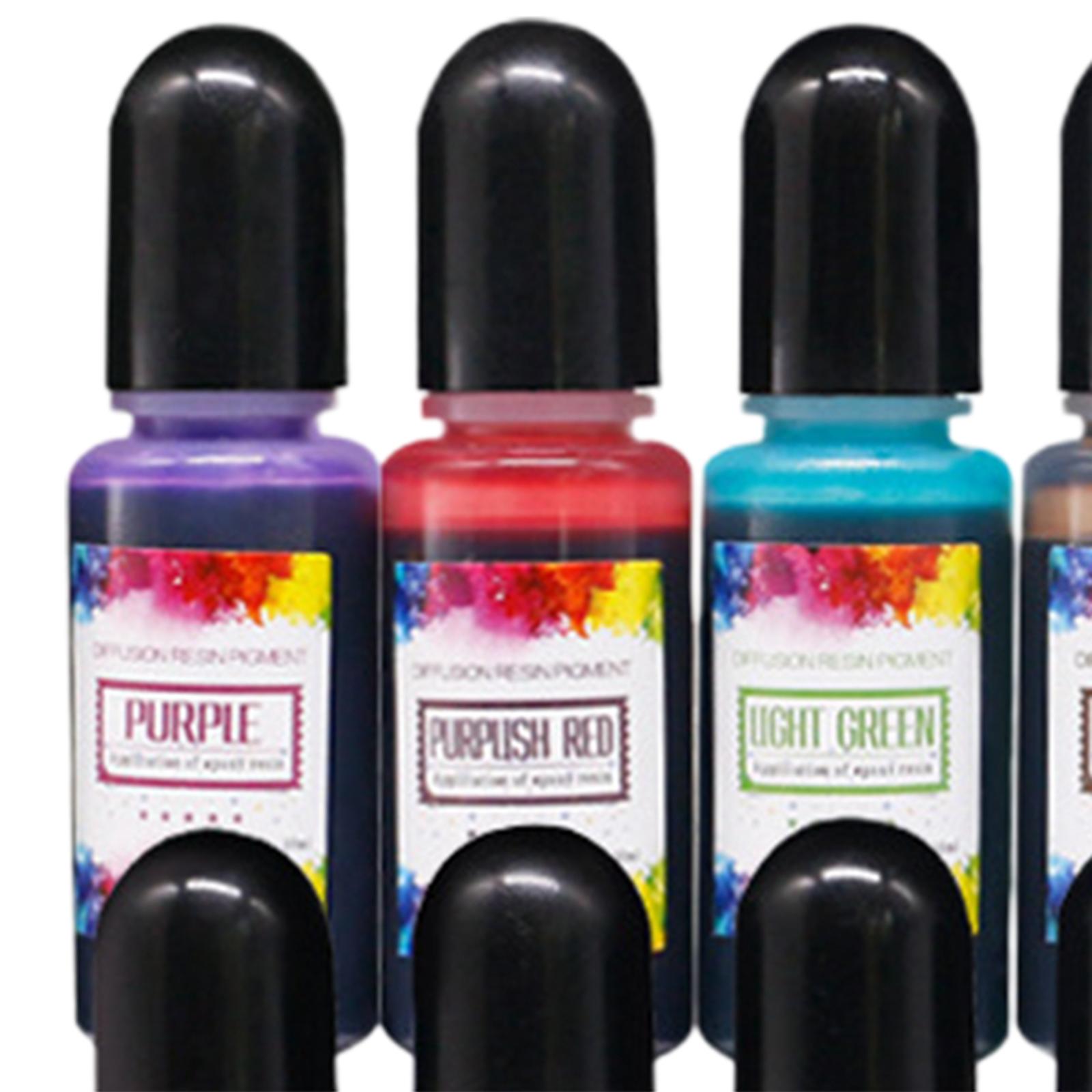 Resin Pigment Alcohol Ink - 24 Peças de Tintas Alcoólicas Concentradas
