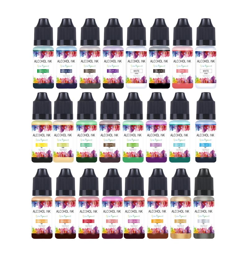 Resin Pigment Alcohol Ink - Álcool Tinta Epóxi Resina Pigmento Difusão,