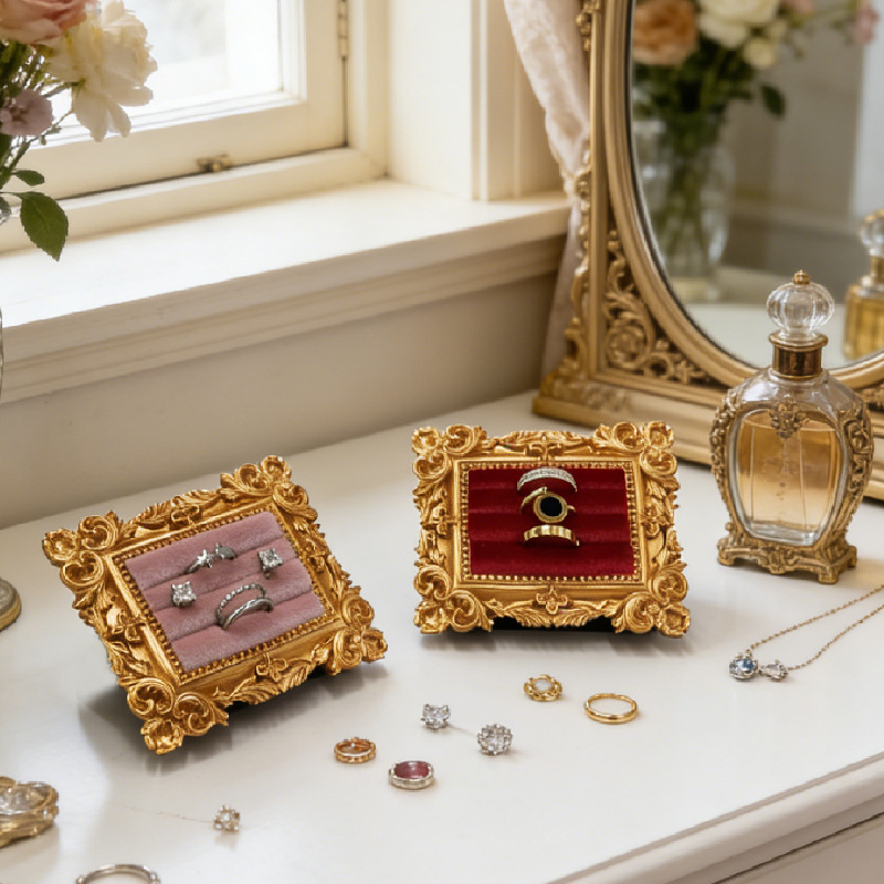 Resin Art Frame - Suporte Expositor de Anéis Vintage com