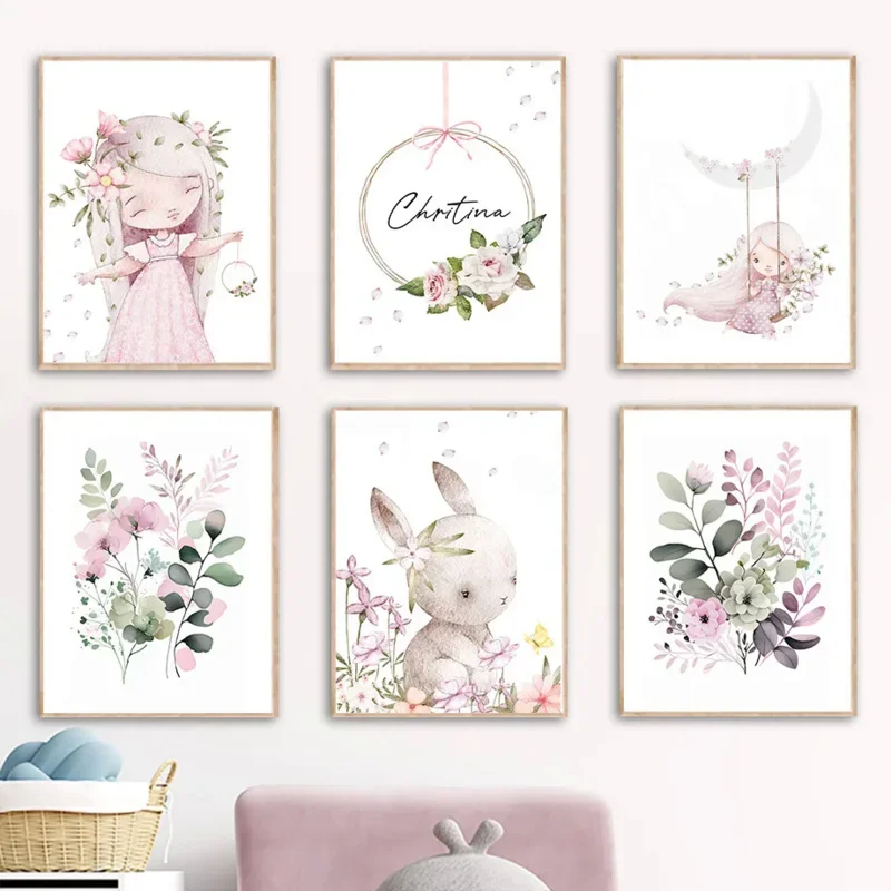 Resin Art Name - Arte de Parede Estética Nórdica em