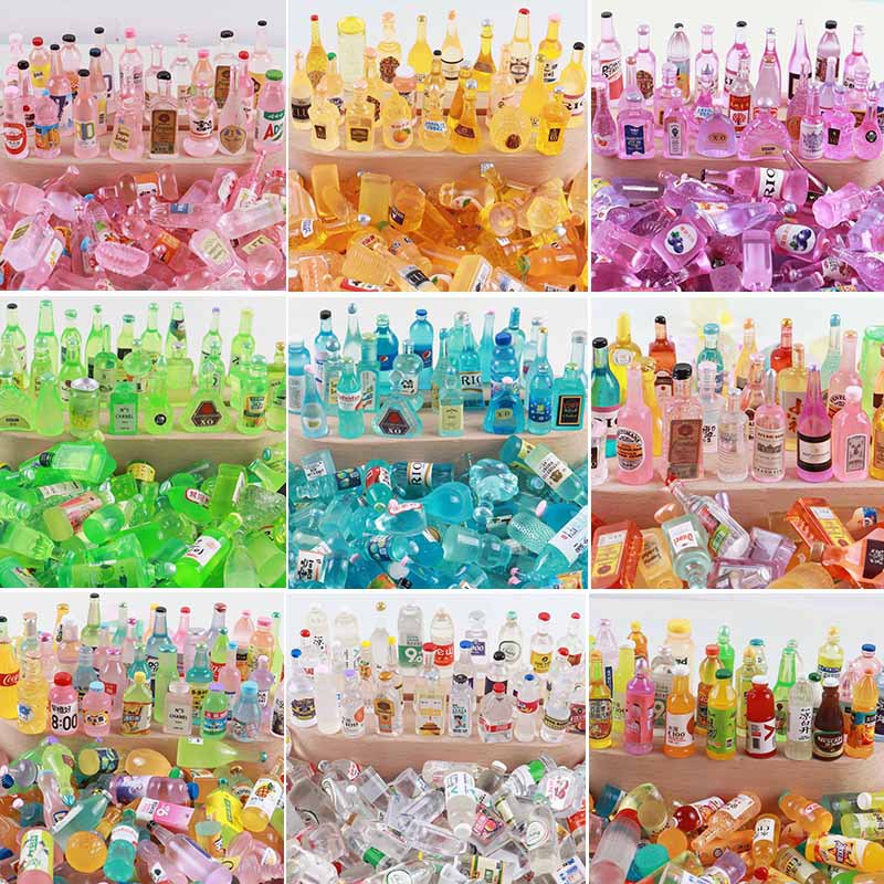 Resin Art Bottle - 20/50 peças de Mini Garrafa de