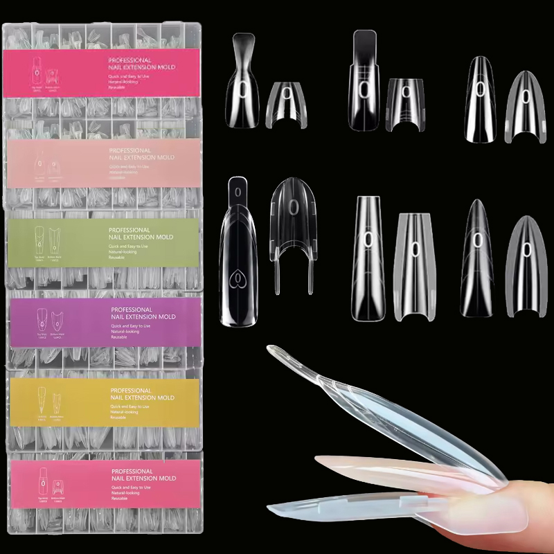 Resin Art Guide Free - 120/150/240 Peças de Unhas Postiças em