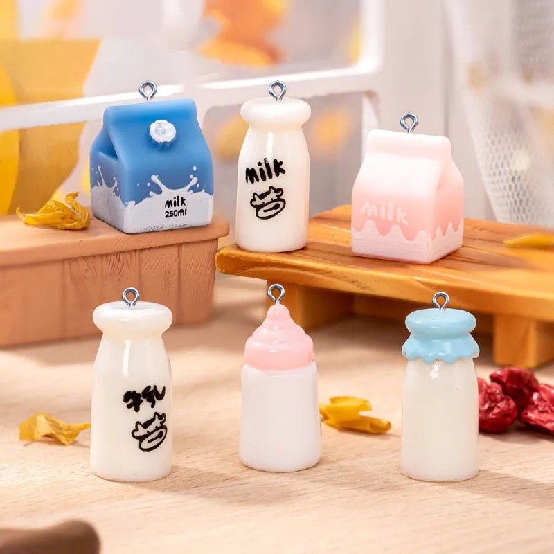 Resin Art Bottle - 10 peças de mini pingentes de