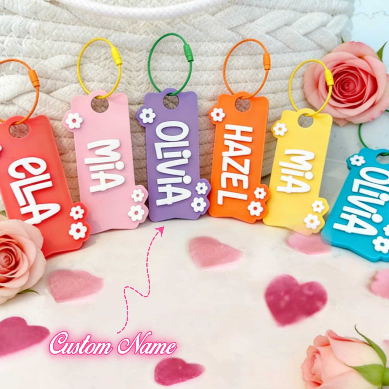 Resin Art Name - Chaveiro de Acrílico Personalizado com Nome,