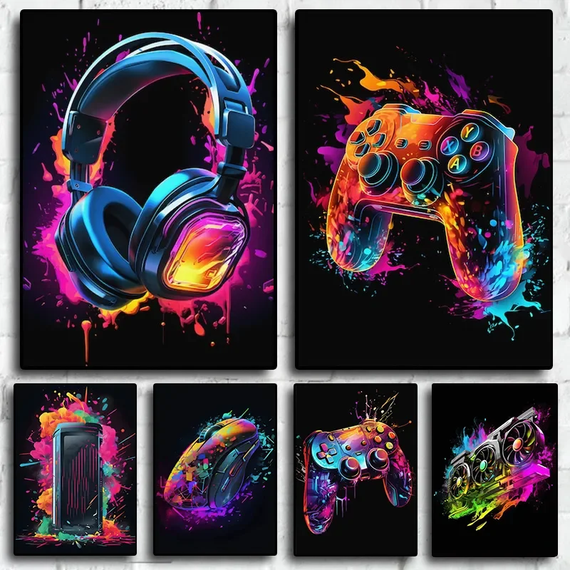 Resin Art Video - Pôster de Personagem de Videogame Pop
