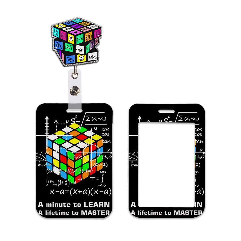 Resin Art Name - Cubo mágico padrão titular do cartão