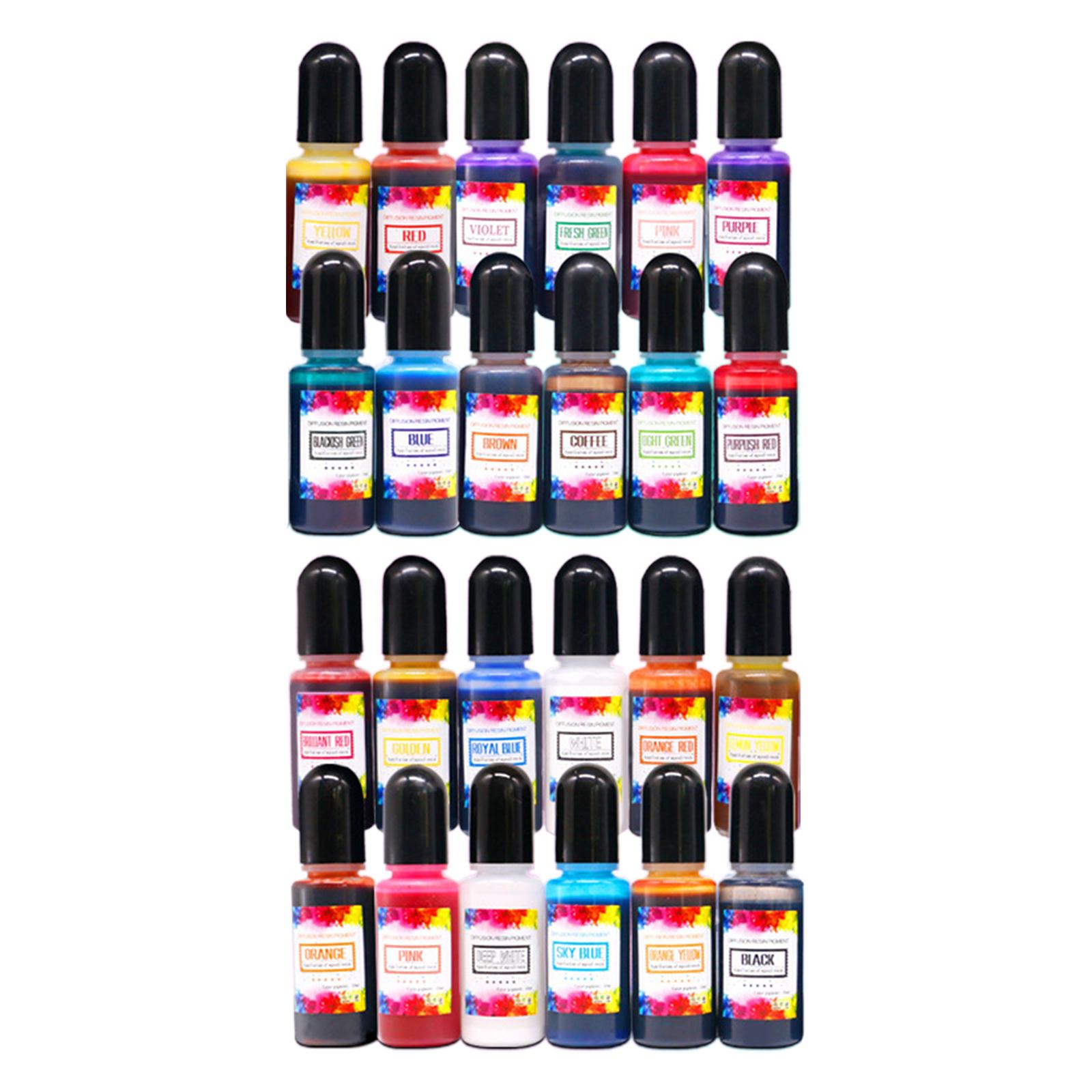 24 Peças de Tintas Alcoólicas  - Resin Pigment Alcohol Ink avaliação e preço