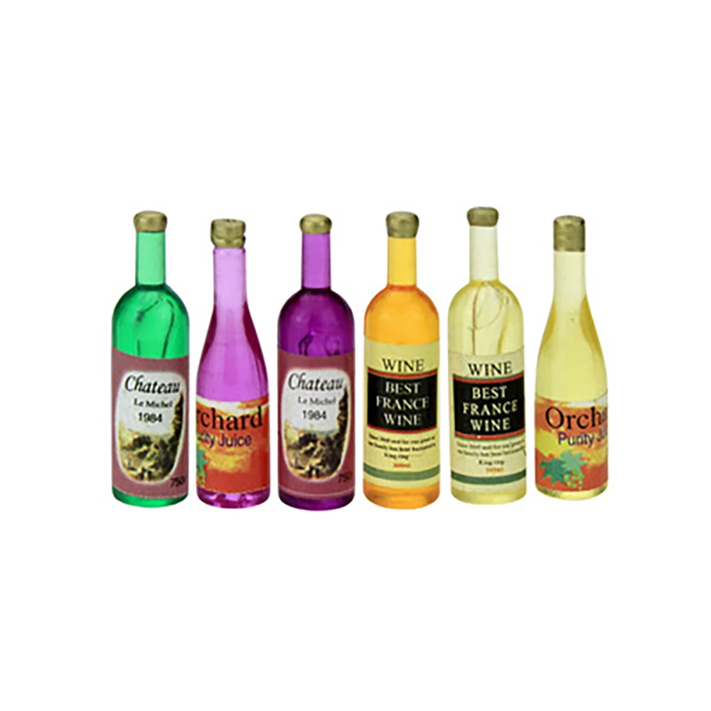 6 pçs 1/12 casa de bonecas em  - Resin Art Bottle avaliação e preço