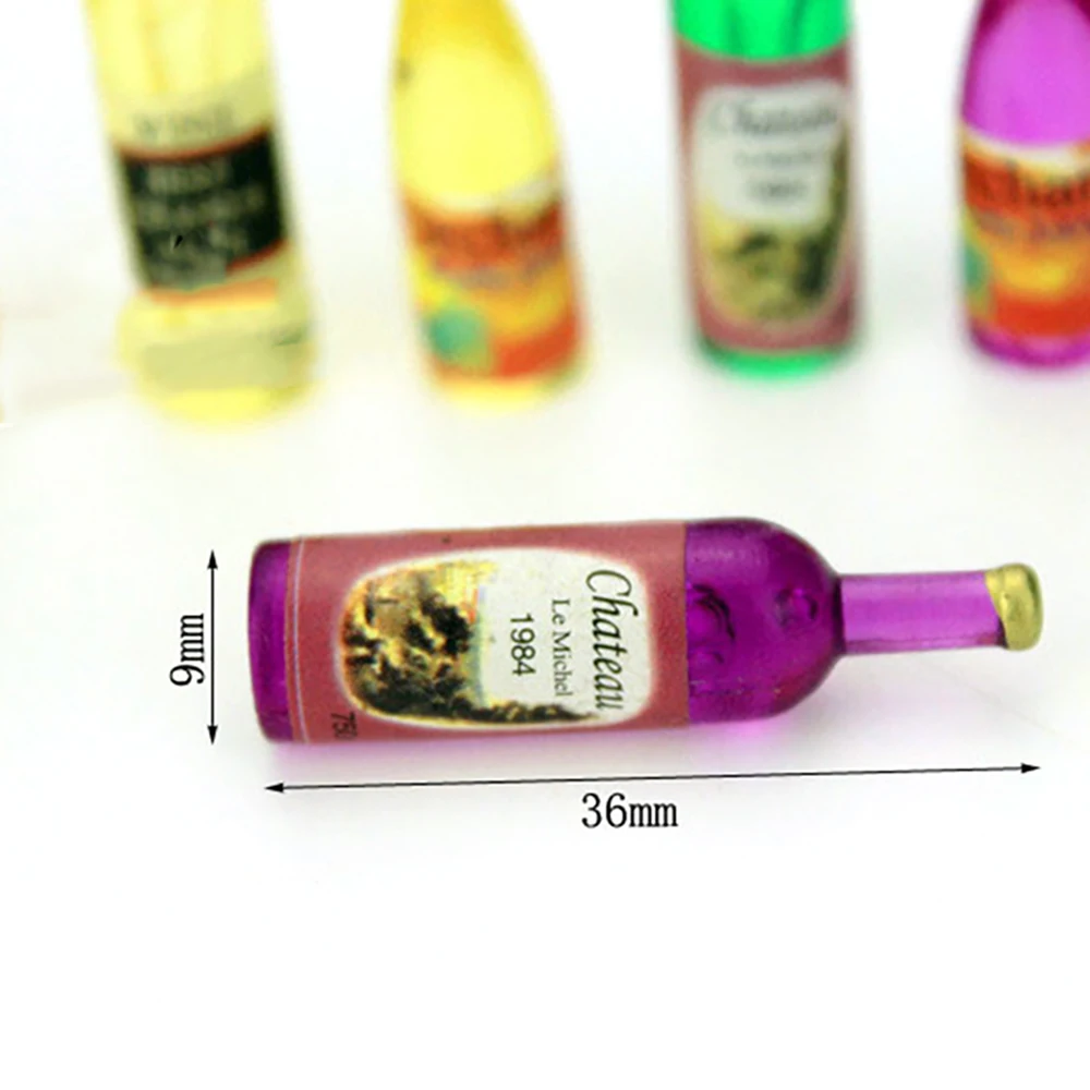 6 pçs 1/12 casa de bonecas em  - Resin Art Bottle avaliação e preço