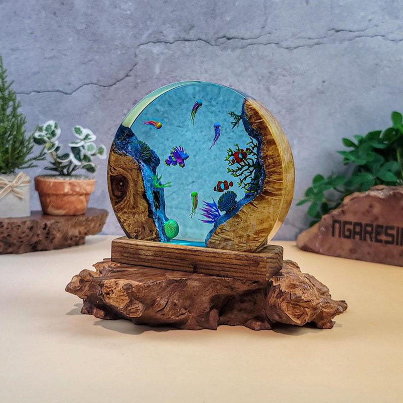 Luminária de Mesa de Resina co - Resin Art Resin avaliação e preço
