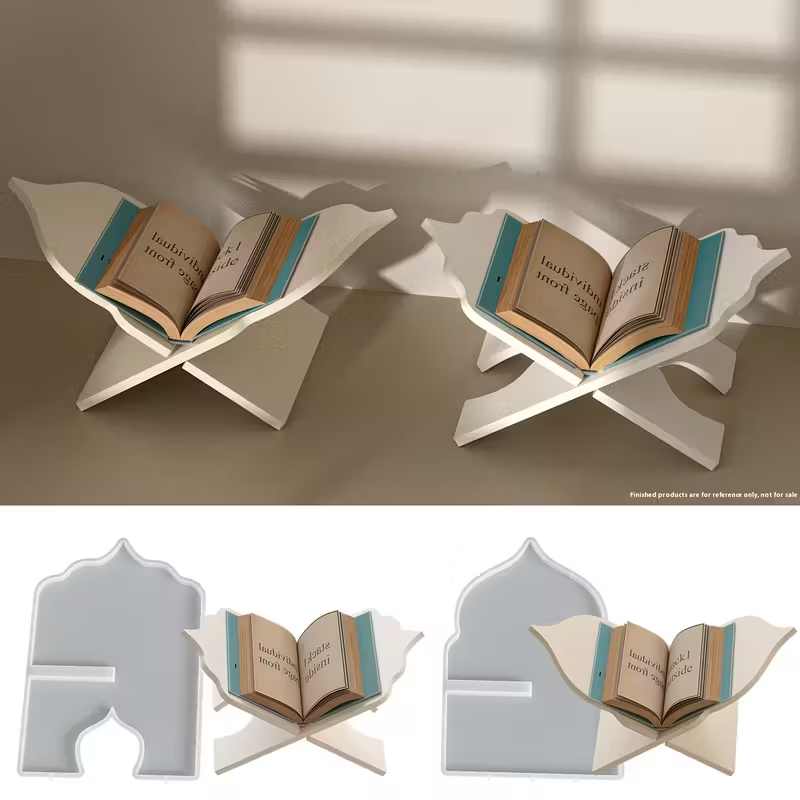 Diy dobrável livro suporte mol - Resin Art Quran avaliação e preço