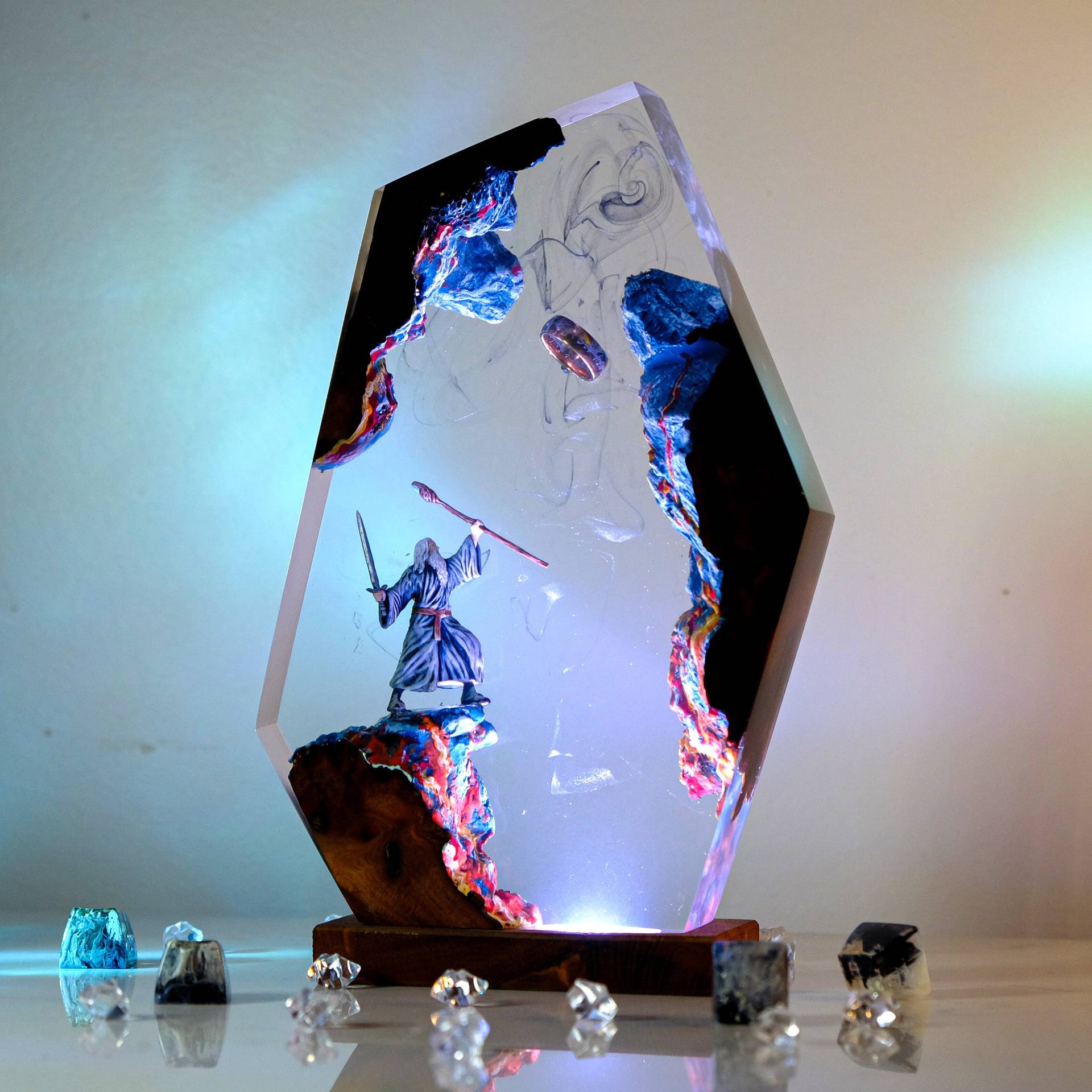 Luminária de Resina com Figura - Resin Art Resin avaliação e preço