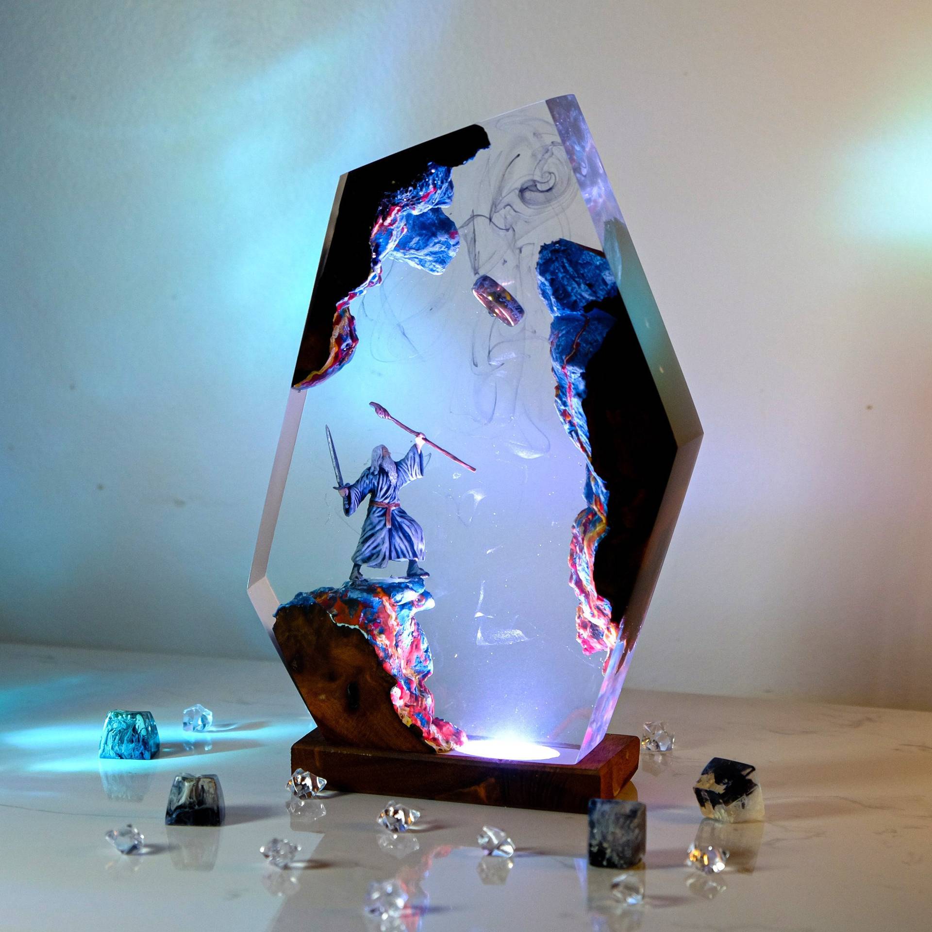 Luminária de Resina com Figura - Resin Art Resin avaliação e preço