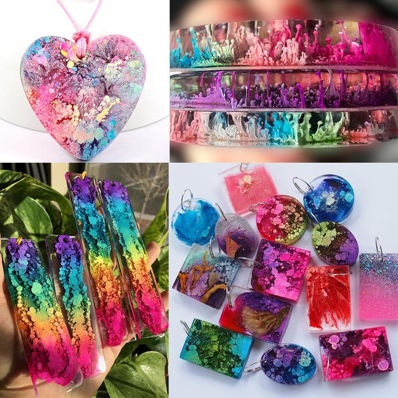 24 cores 10ml tinta de arte ál - Resin Pigment Alcohol Ink avaliação e preço