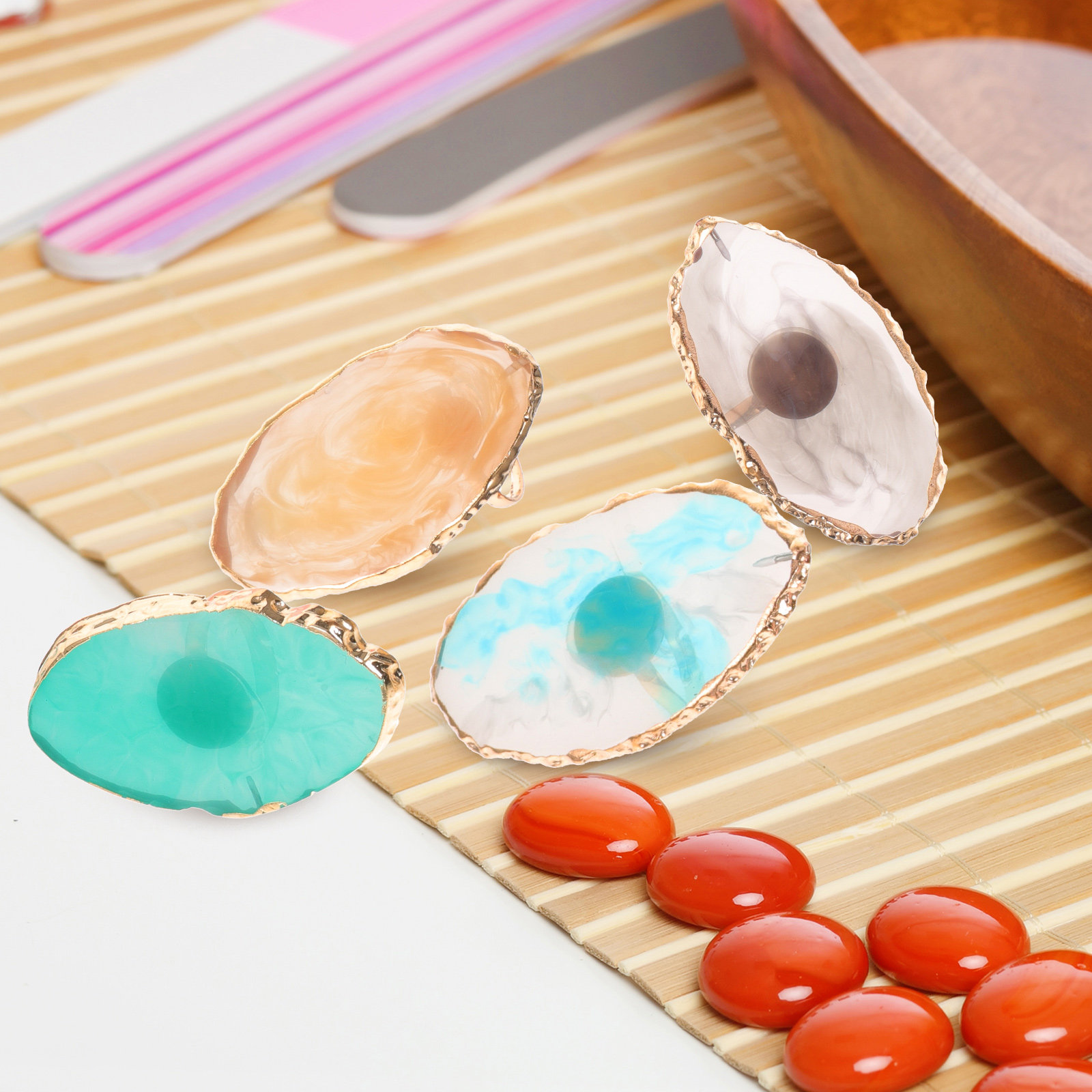 6 Peças Anel de Resina para Mi - Resin Art Ring Design avaliação e preço