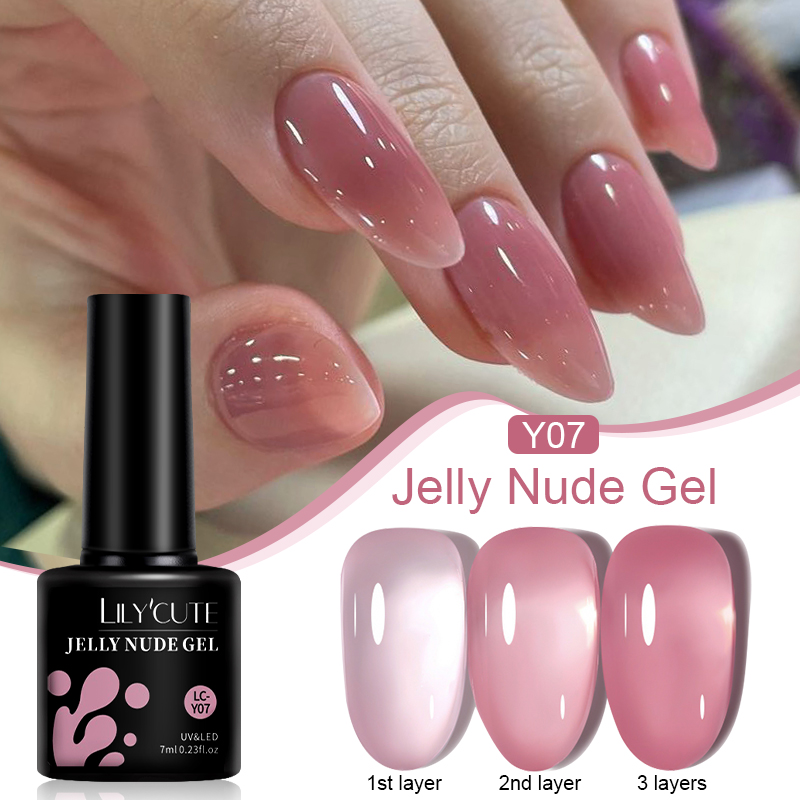 LILYCUTE 7ML Jelly Pink Nude G - Resin Dye Opaque avaliação e preço