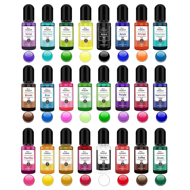 24 cores 10ml/garrafa resina e - Resin Pigment Alcohol Ink avaliação e preço