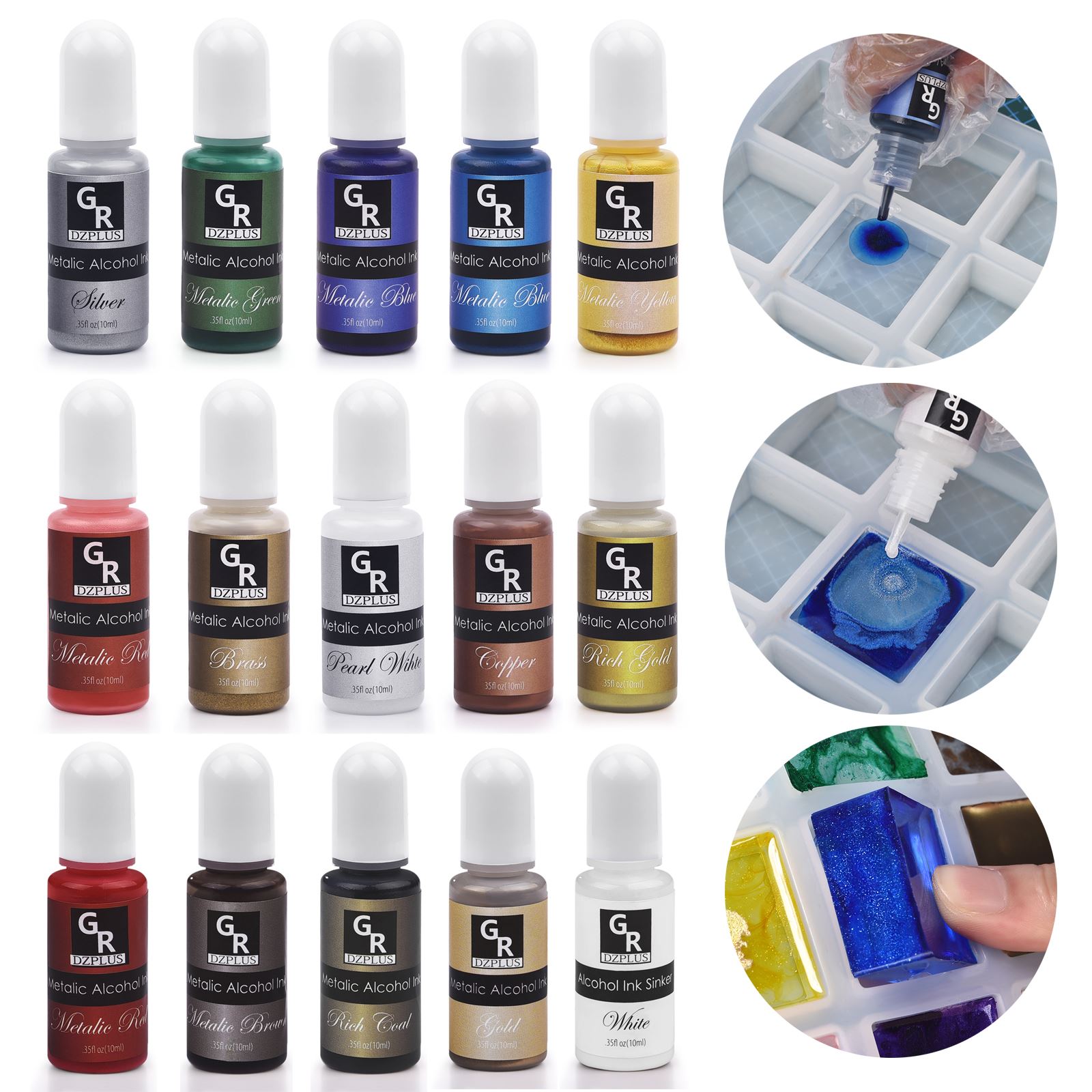1 conjunto de pigmento de resi - Resin Pigment Alcohol Ink avaliação e preço
